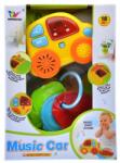  Zenélő bébi játék, el. , hang-vil. , autó forma, kulcs, rágóka, 15x21 cm dob. (2xAA)