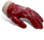  Szövet kesztyű PVC mártott bevonattal - piros - L - pár