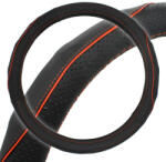  Valódi bőr kormányvédő - 38cm - fekete-narancs