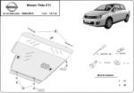 Scut Protection Nissan Tiida, 2004-2013 - Acél Motorvédő lemez