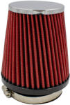 MAXSPEED sport levegőszűrő - króm/piros - 12, 2cm