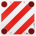 LAMPA Fényvisszaverő tábla - piros-fehér csíkos - 50x50cm