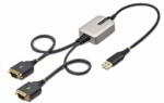 StarTech - 60 cm-es (2 láb) 2 portos USB - soros átalakítókábel - 2P1FFC-USB-SERIAL (2P1FFC-USB-SERIAL)