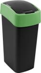 Keter FLIP BIN billenő fedeles szemetes 45L, fekete/zöld 229412 (02172-847) (229412)