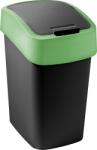 Keter FLIP BIN billenő fedeles szemetes 9L, fekete/zöld 263988 (02170-847) (263988)