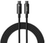 Baseus TUNGSTEN GOLD adatkábel (Type-C - Type-C, 240W, PD gyorstöltő, 100cm, törésgátló) FEKETECAWJ0