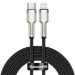 Baseus CAFULE adatkábel (Type-C - lightning, 2.4A, PD gyorstöltő, 200cm, cipőfűző) FEKETECATLJK-B01 (120668)