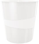 Leitz Hulladékkosár WOW, gyöngyházfehér (52781001)