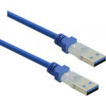 Renkforce USB 3.0 csatlakozókábel, 1x USB 3.0 dugó A - 1x USB 3.0 dugó A, 1 m, kék, aranyozott, renkforce (RF-4369446)