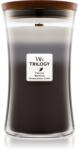 WoodWick Trilogy Warm Woods ароматна свещ с дървен фитил 609.5 гр