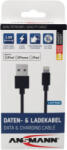 ANSMANN Apple iPad/iPhone/iPod Töltőkábel [1x USB 2.0 dugó, A típus - 1x Apple Dock dugó Lightning] 1.20 m Fekete (1700-0078) (1700-0078)