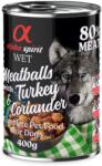 Alpha Spirit 6x400g Alpha Spirit Dog Meatballs Pulyka & koriander nedves kutyatáp