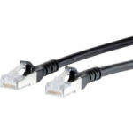 METZ CONNECT RJ45 Hálózati csatlakozókábel, CAT 6A S/FTP [1x RJ45 dugó - 1x RJ45 dugó] 2 m, fekete BTR Netcom (1308452000-E)