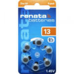 Renata ZA13 hallókészülék elem, cink-levegő, 1, 4V, 305 mAh, 6 db, Renata ZA13, PR48 (ZA13.DP6 0HG) - aqua