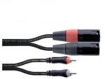 Cordial EU 1, 5 MC 2x 3-tűs XLR - 2x RCA kábel 1.5m fekete (14848) (14848) - aqua