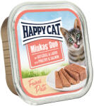 Happy Cat 32x100g Happy Cat Minkas Duo Szárnyas & lazac finom pástétom tálcás nedves macskatáp