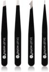 Brushworks The Complete set pensete pentru sprâncene Black 4 buc
