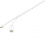 Renkforce DisplayPort/HDMI kábel, 1x DisplayPort dugó - 1x HDMI dugó, 1, 8 m, fehér, 3840 x 2160 px, Renkforce (RF-4660902)