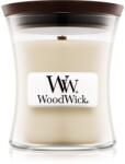 WoodWick Linen ароматна свещ с дървен фитил 85 гр