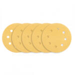 GRAPHITE Tépőzáras csiszolópapír 180mm, k80, 5db, 8 lyukakkal csiszológéphez 59g263 (54H022)