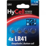 HyCell LR41 gombelem, alkáli mangán, 1, 5V, 30 mAh, 4 db, HyCell AG3, V3GA, G3A, 3GA, 192, L736, LR736, RW87, GP192 (1516-0025)