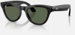 Meta RAY-BAN Meta Skyler (Standard) Smart Glasses (Gen 2) - Shiny Black, G-15 Green (RW4014)