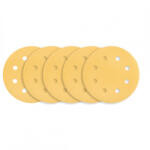 GRAPHITE Tépőzáras csiszolópapír 180mm, k120, 5db, 8 lyukakkal csiszológéphez 59g263 (54H023)