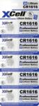 XCell Gombelem CR 1616 3 V 5 db 50 mAh Lítium CR1616-B5 (148260) (148260) - aqua