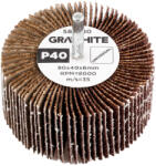 GRAPHITE Csiszolókerék csapos, 80x40x6mm, P40 (58T380)