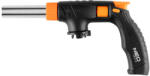 NEO TOOLS Gázforrasztó, gázégő fej, réz, csavaros, 227g-os palackhoz, pisztolymarkolat, piezo, gázszabályzó szelep, 360 fok (20-028)