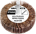 GRAPHITE Csiszolókerék csapos 60x15x6mm, P100 (58T390)