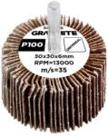 GRAPHITE Csiszolókerék csapos 50x30x6mm, P100 (58T396)