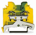 Wago 281-107 2 vezetékes földelő sorkapocs4 -mm2, zöld-sárga (281-107)