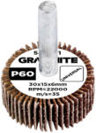 GRAPHITE Csiszolókerék csapos 30x15x6mm, P60 (58T401)