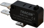 Tracon mikrokapcsoló ütközős 250 V/16(4) A, 6, 3x0, 8 mm, IP00 - KW3-01 (KW3-01)