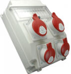 SEZ DK a. s Ipari kombináció 4 db 32A 5P csatlakozóaljzat + 2 db C32/3 megszakító + Fi-relé ROS 11/FI-01 (202000) SEZ (1000677300)