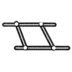 NEO TOOLS Szögmásoló és vonalzó, 4 oldalas, alumínium (72-350) - olaj