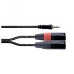 Cordial EY 1, 5 WMM 3.5mm jack - 2x 3-tűs XLR kábel 1.5m fekete (14871) (14871) - aqua