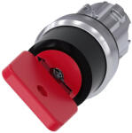 Siemens 3SU1050-4FC01-0AA0 kulcsos kapcsolófej, 2 állású, visszaálló, fém, O. M. R. 73037, piros (3SU10504FC010AA0)