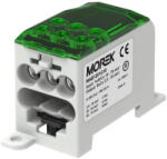 Morek Elosztóblokk, OJL 200A, zöld, 1xAl/Cu10-70 - 6Cu2, 5-16 MAB1201G10 (MAB1201G10)