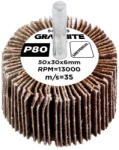 GRAPHITE Csiszolókerék csapos 50x30x6mm, P80 (58T395)