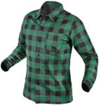 NEO TOOLS Flanel ing, zöld-fekete, 100% pamut, XXXL (81-546-XXXL)