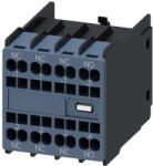 Siemens 3RH2911-2HA13 segédérintkező, homlokra, 1NO+3NC, S00-S3-hoz, rugós (3RH29112HA13)