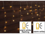 TRACON Karácsonyi sziporkázó jégcsapfényfüggöny, 230VAC, 5+5M, 125LED, 3, 6W, 2600-2700K, IP44 CHRIOSW5WW (CHRIOSW5WW)