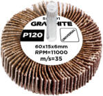 GRAPHITE Csiszolókerék csapos 60x15x6mm, P120 (58T391)