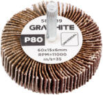 GRAPHITE Csiszolókerék csapos 60x15x6mm, P80 (58T389)