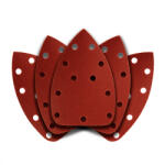 GRAPHITE Csiszolópapír deltacsiszolóhoz, tépőzáras, 11 lyukas 140 x 140 x 80 mm, K180, 5 db (54H014)