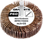 GRAPHITE Csiszolókerék csapos 60x15x6mm, P60 (58T388)