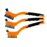 NEO TOOLS Drótkefe készlet 3 db, 3x7 sor, Acél, műanyag és sárgaréz szálas kefék (39-100)