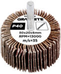 GRAPHITE Csiszolókerék csapos 50x20x6mm, P40 (58T399)